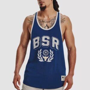 Under Armour Project Rock BSR Men's Tank 2XL Blood Sweat Respect Blue NWT